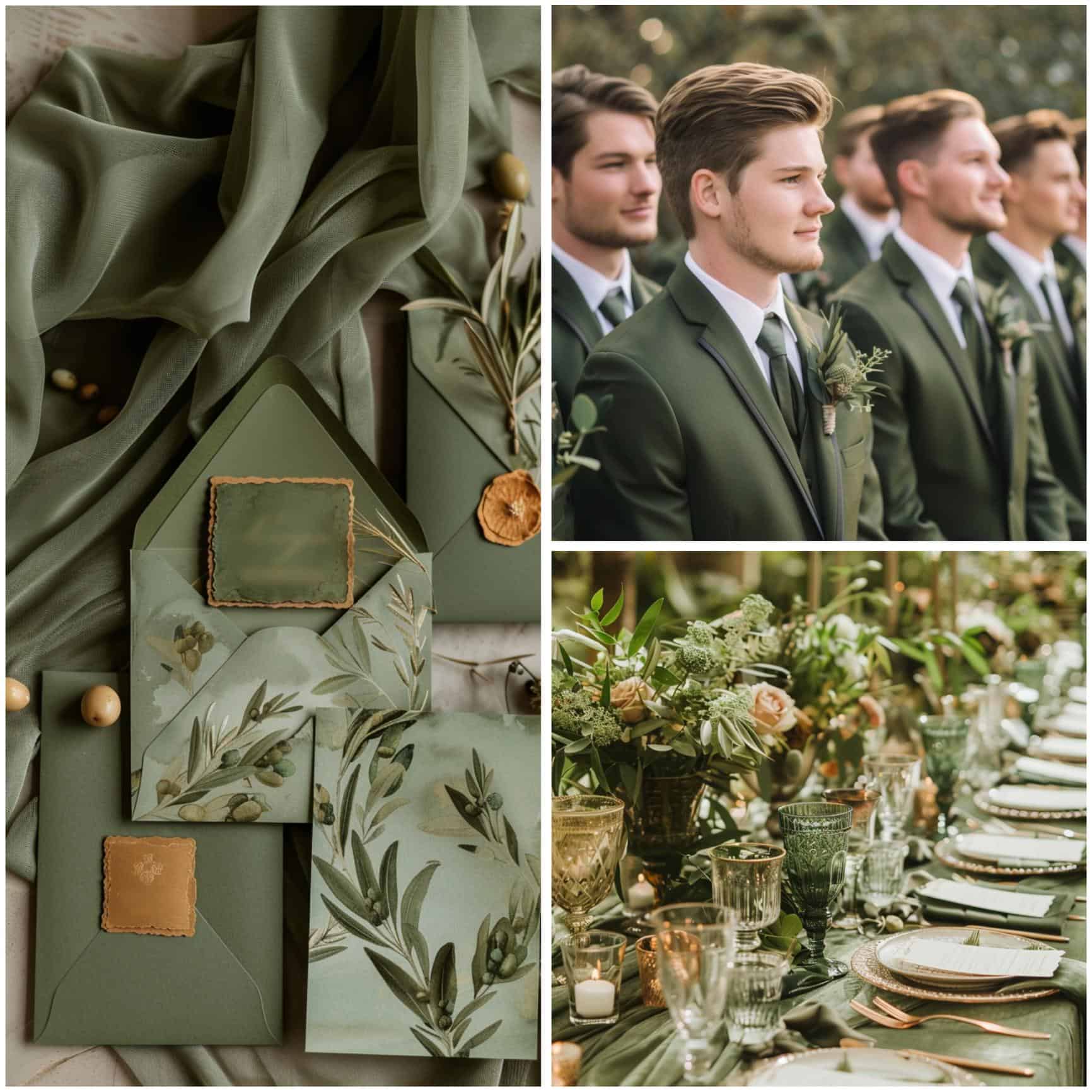 olive green wedding theme ideas