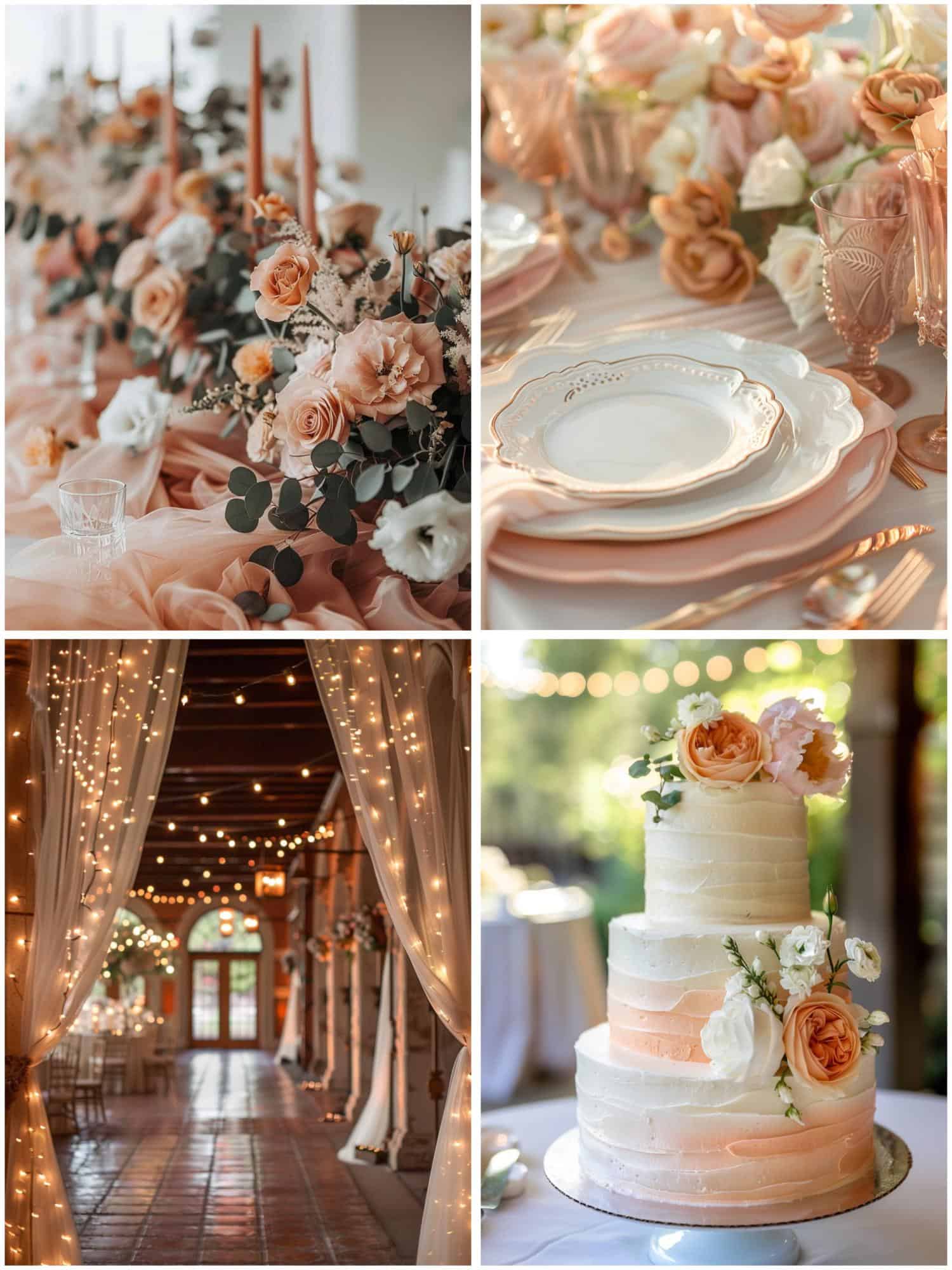 peach wedding reception ideas