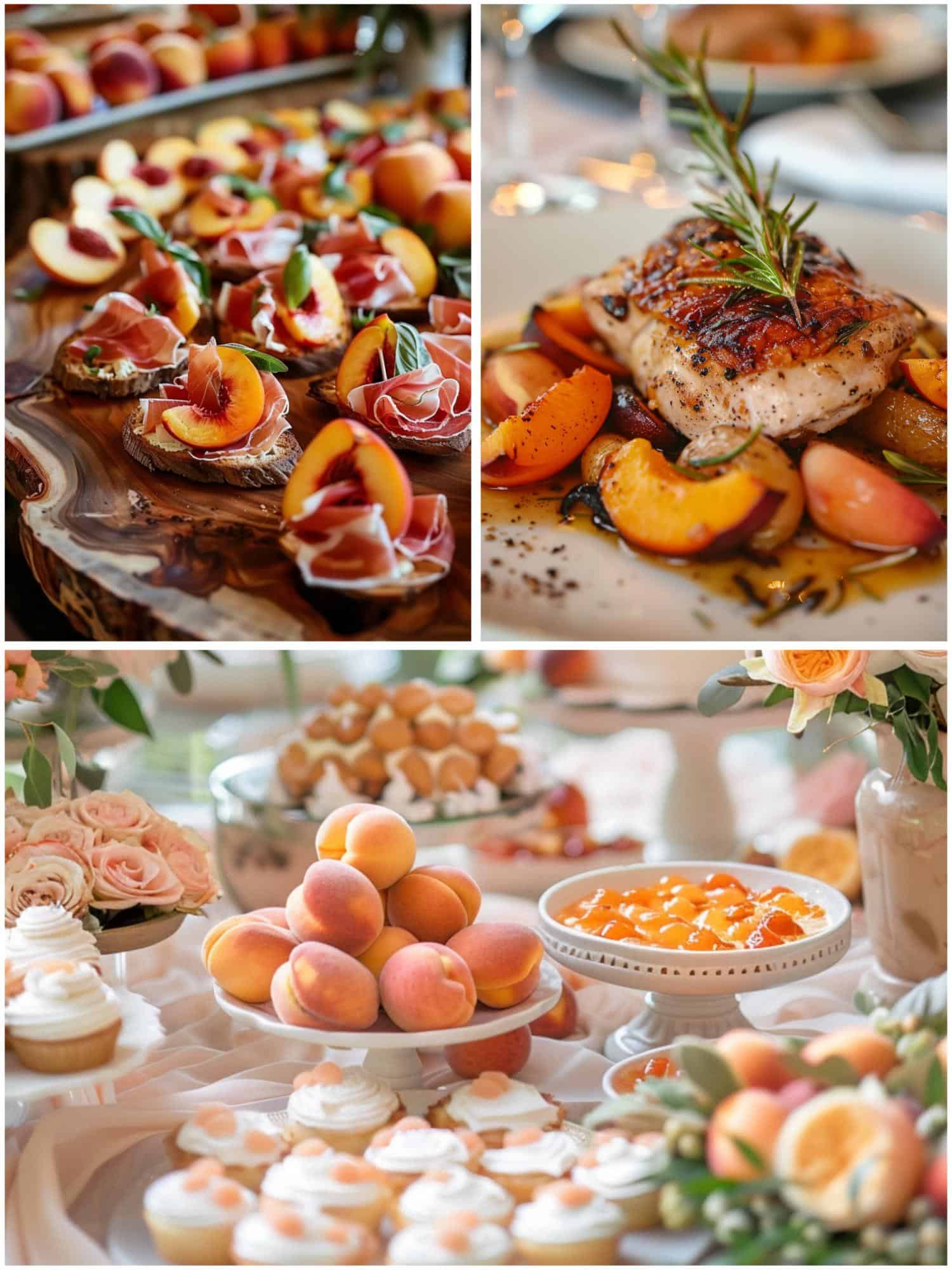 peach wedding theme ideas for menu items