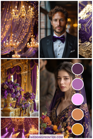 purple and gold