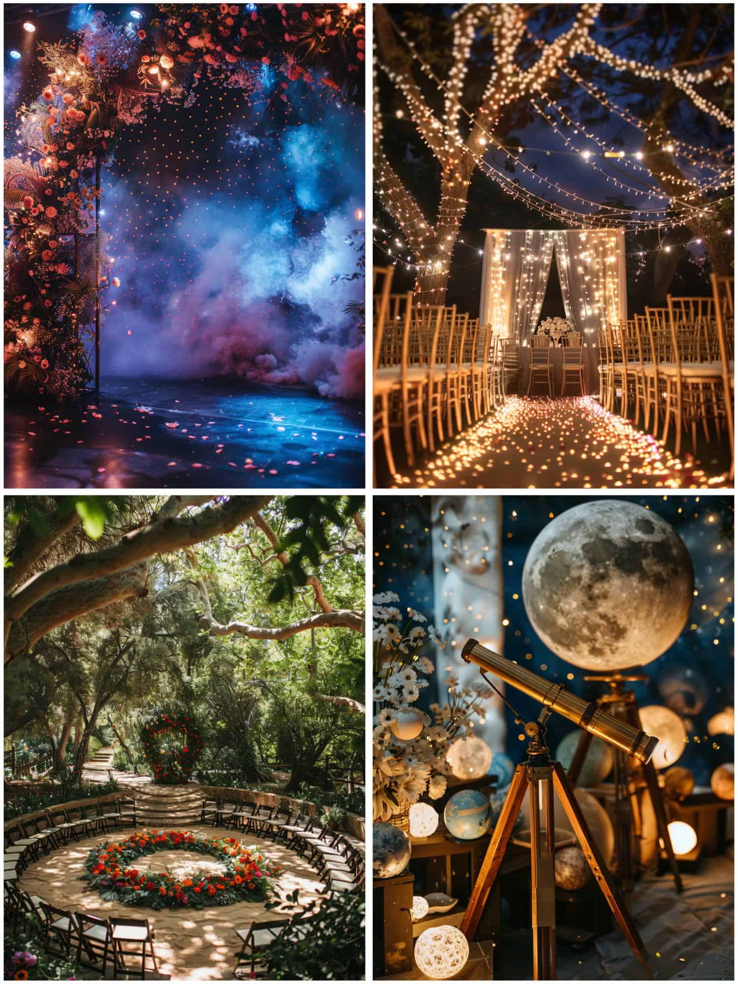 reception ideas for space-themed wedding