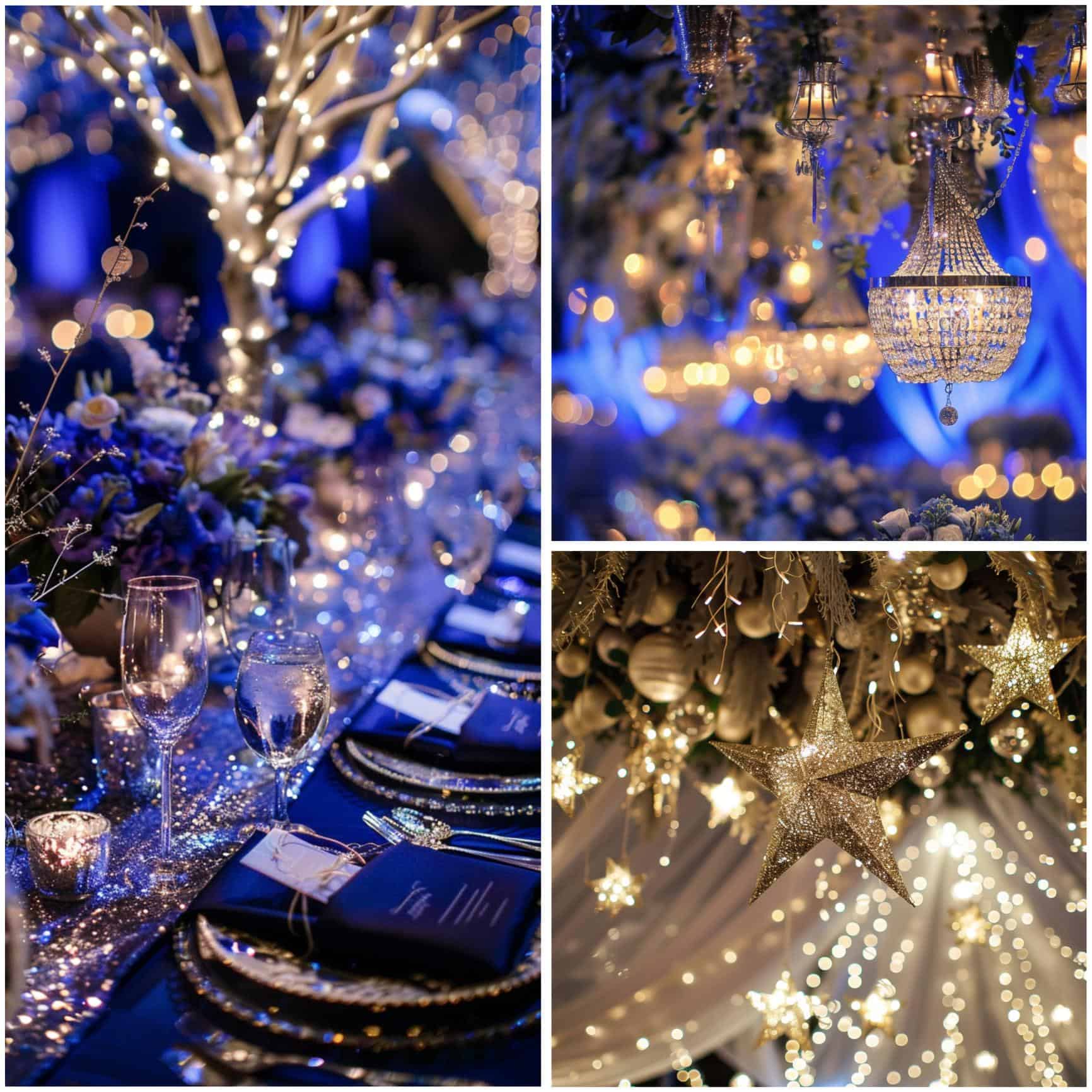 royal blue and silver wedding theme ideas for decor