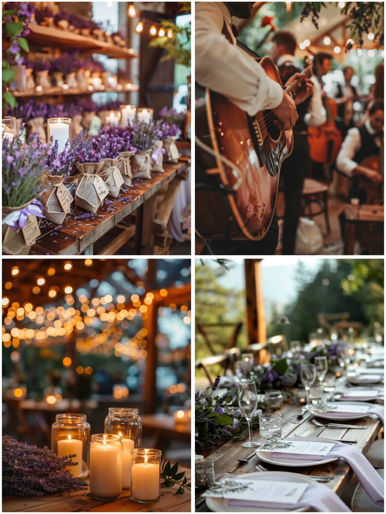 rustic lavender reception and entertainment ideas