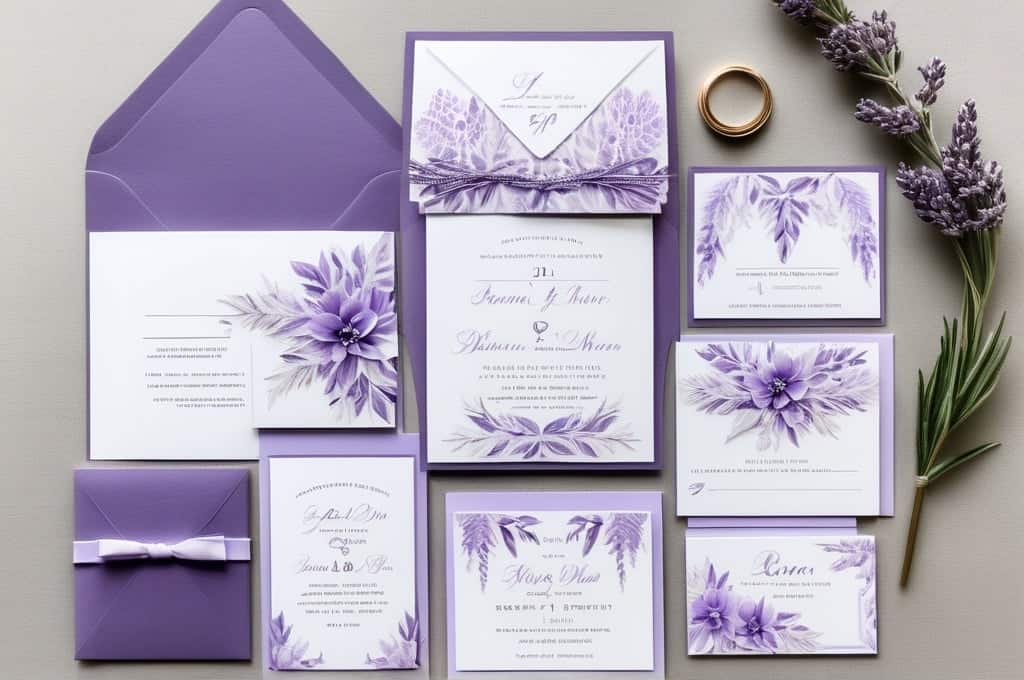 rustic lavender wedding theme ideas for wedding invitation