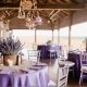 rustic wedding reception with lavender theme