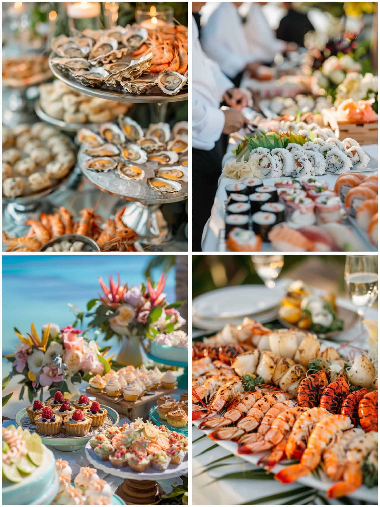 seafood inspired wedding buffet
