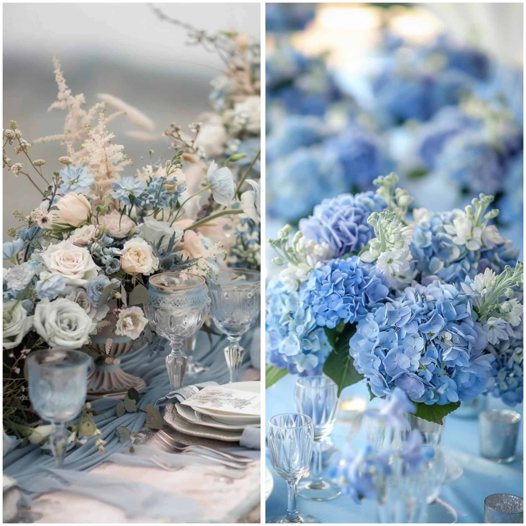 shades of light blue wedding theme ideas