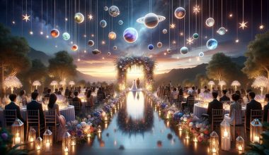 space-themed wedding ceremony