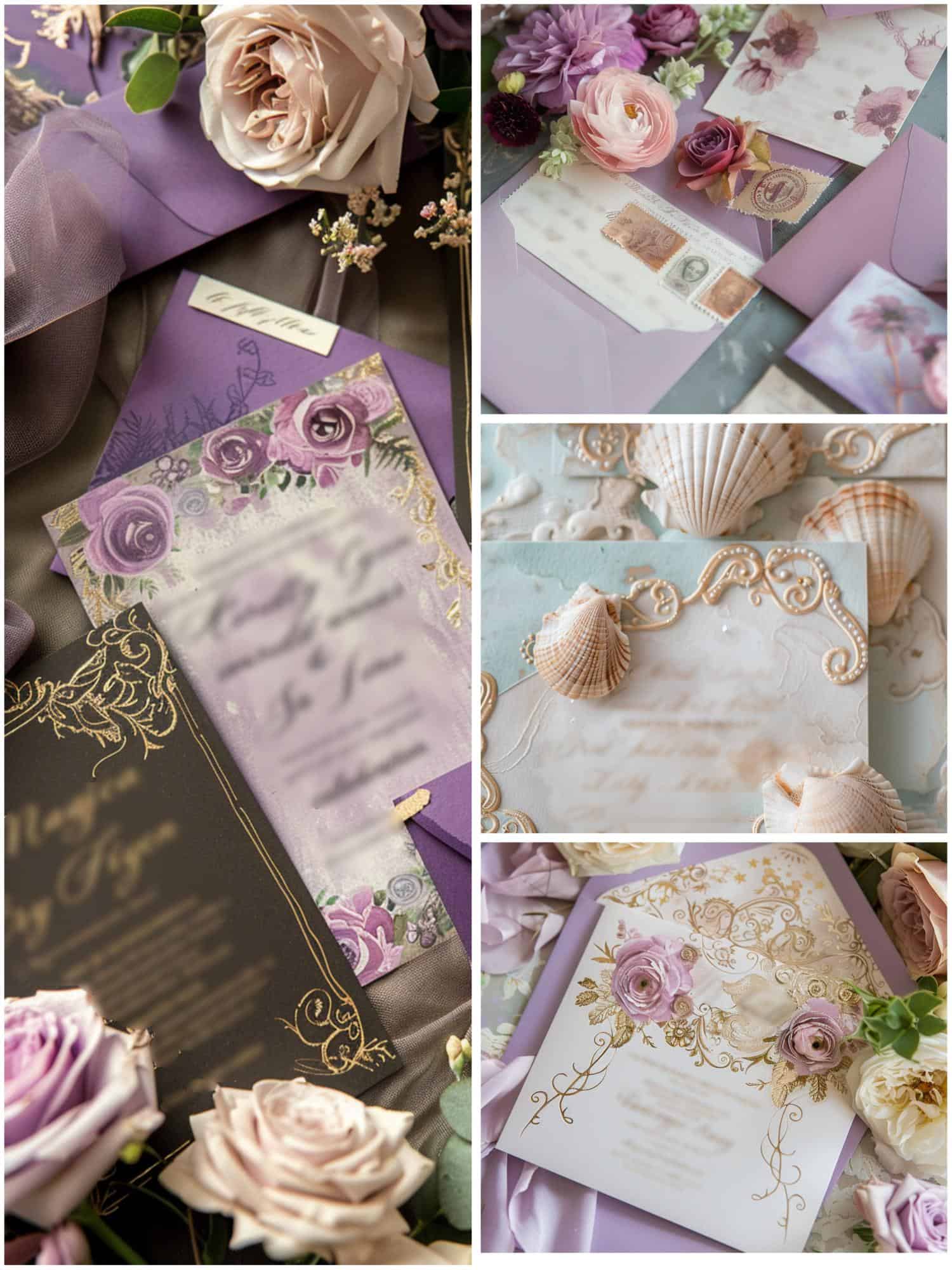 stationery ideas for a princess wedding theme