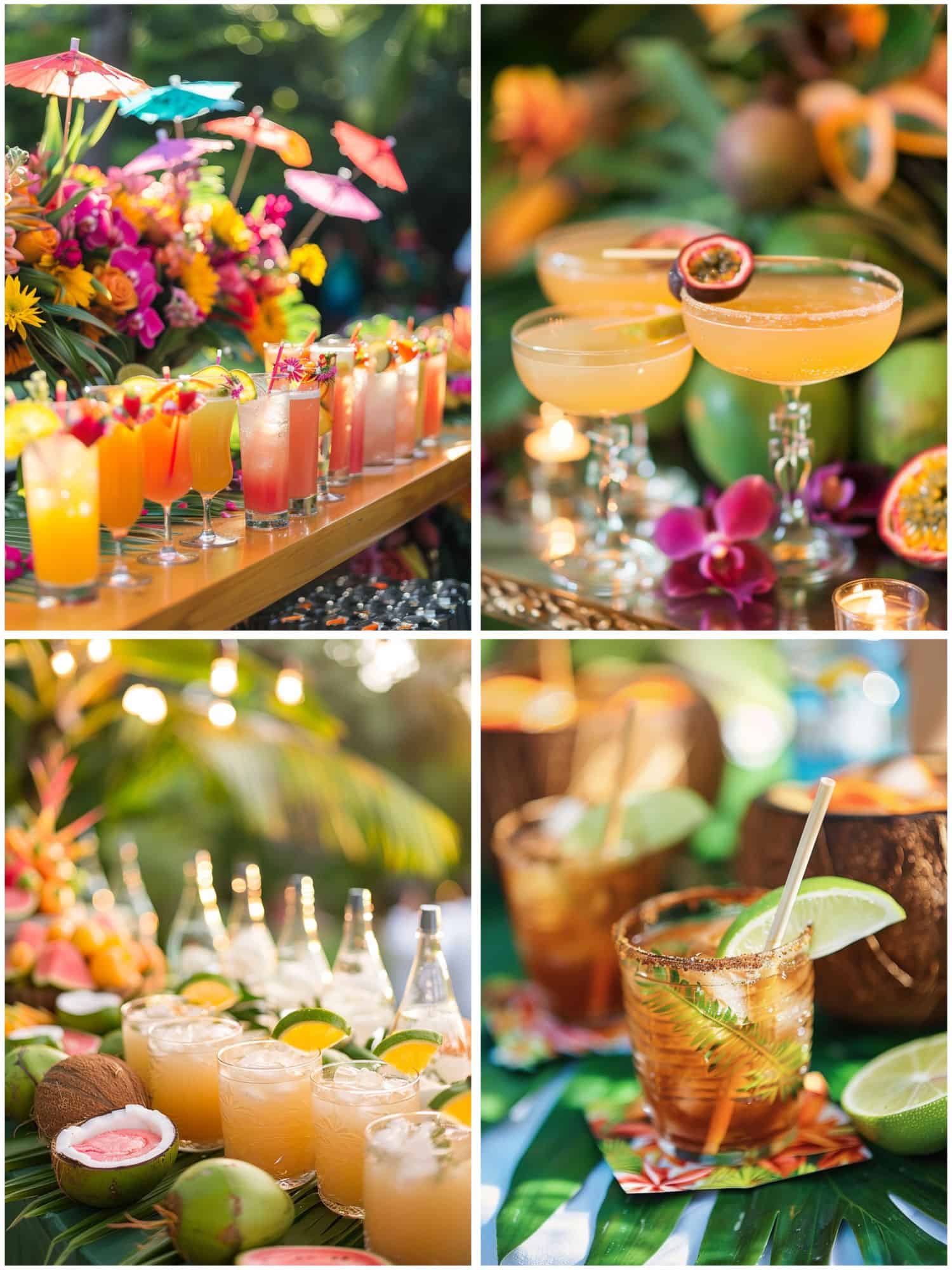 summery cocktails for a tropical wedding