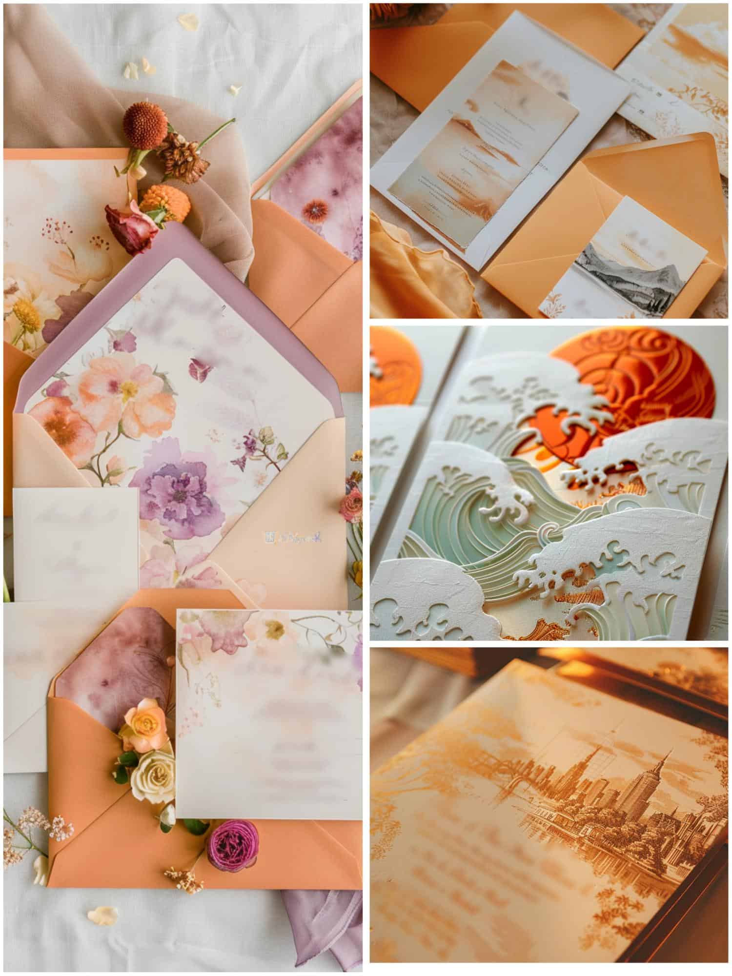 sunset wedding theme ideas for invitations