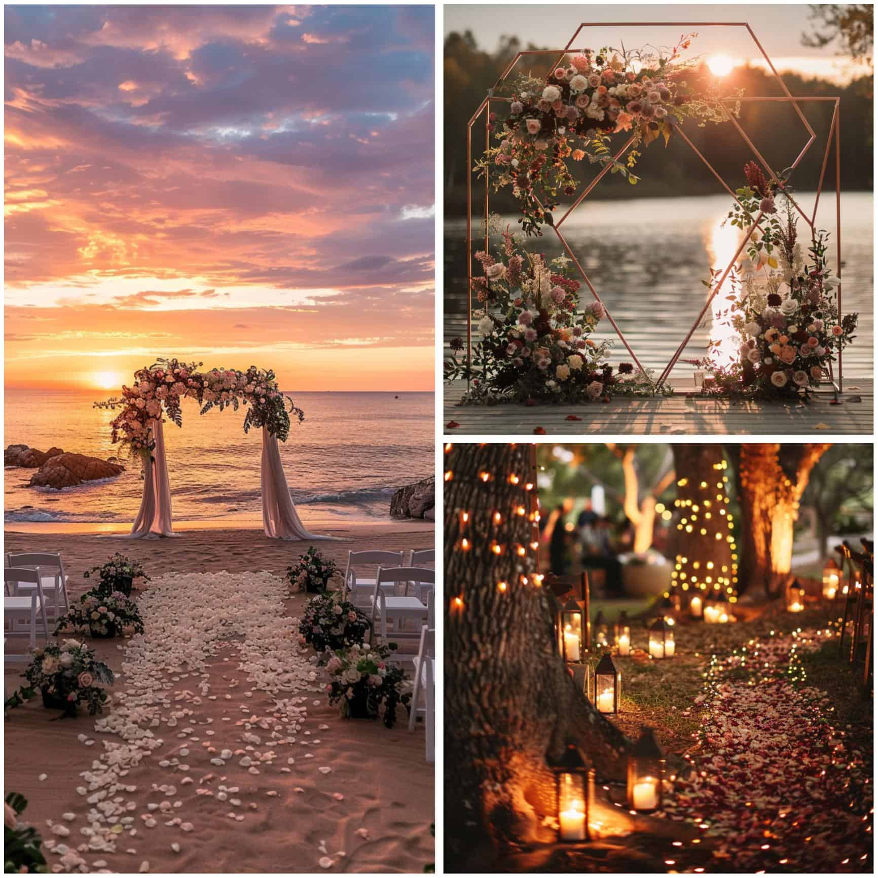 sunset wedding theme ideas for outdoor ceremonies