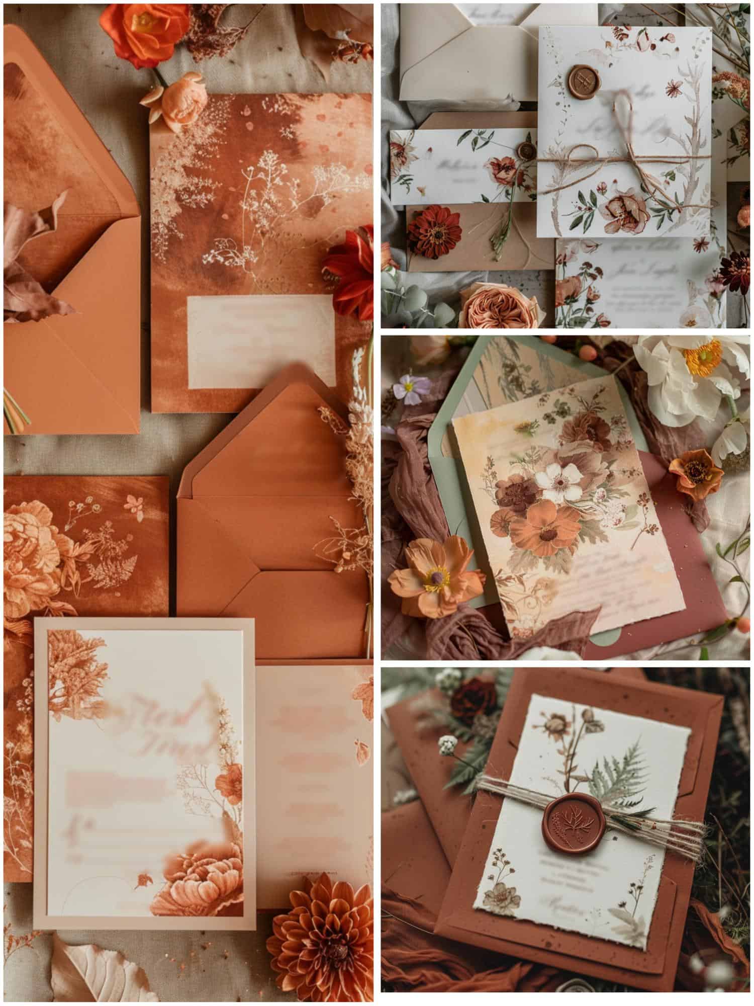 terracotta wedding theme ideas for invitations