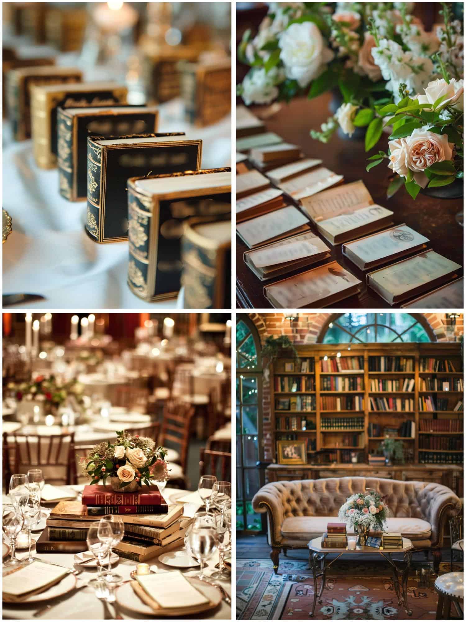 unique details for a book-themed wedding