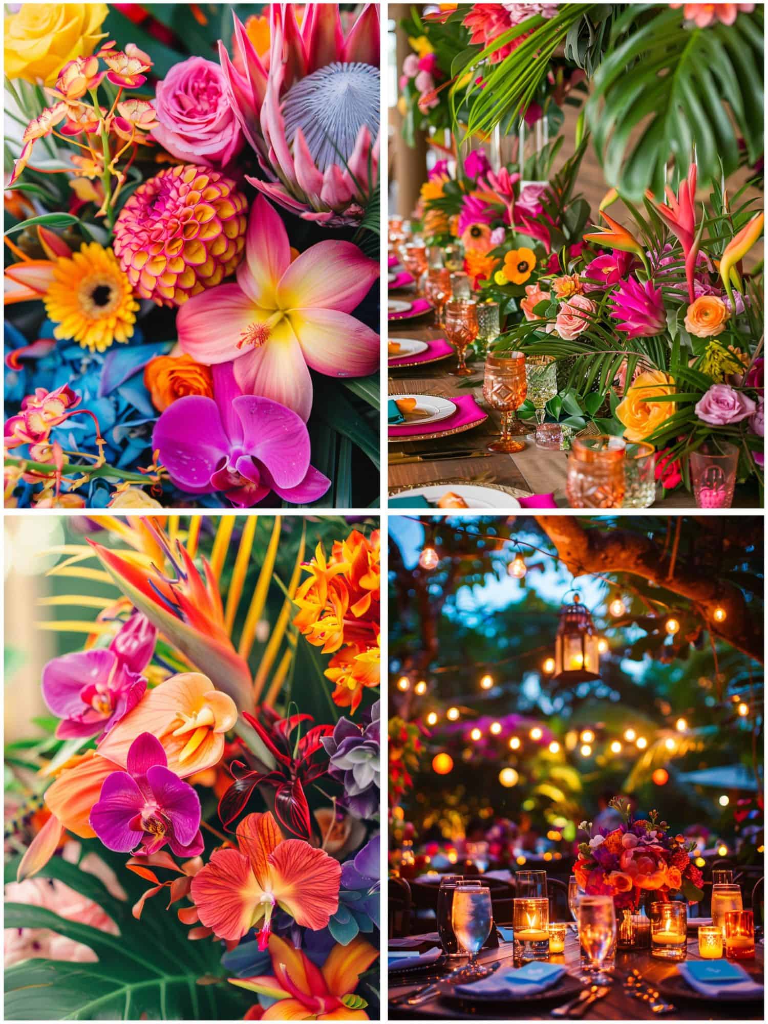 vibrant tropical wedding decor ideas