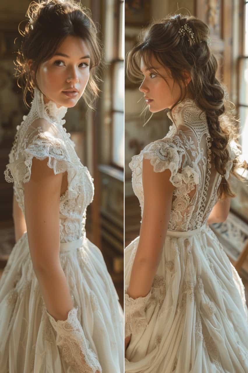 victorian era-inspired gown