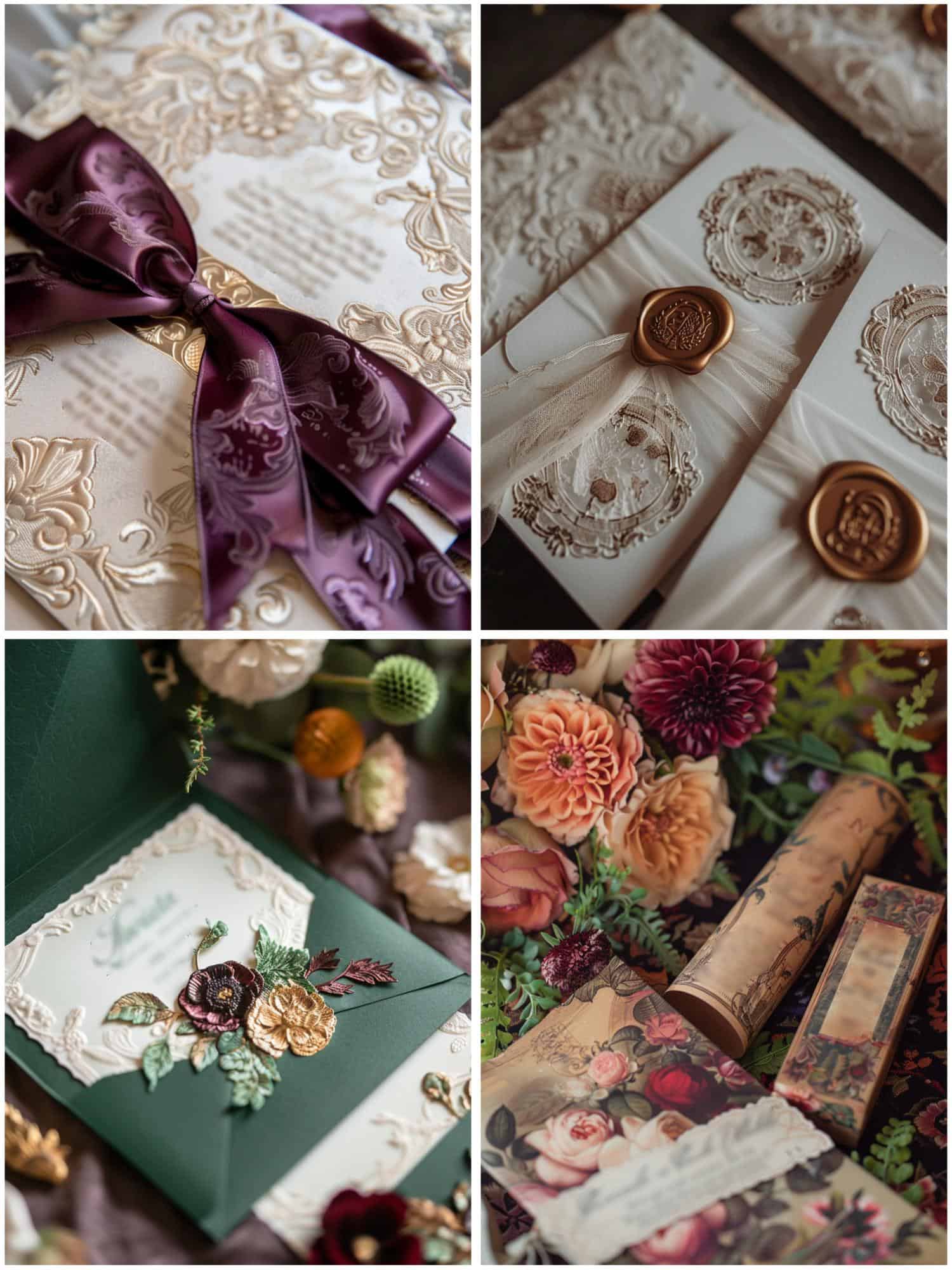 victorian wedding stationery