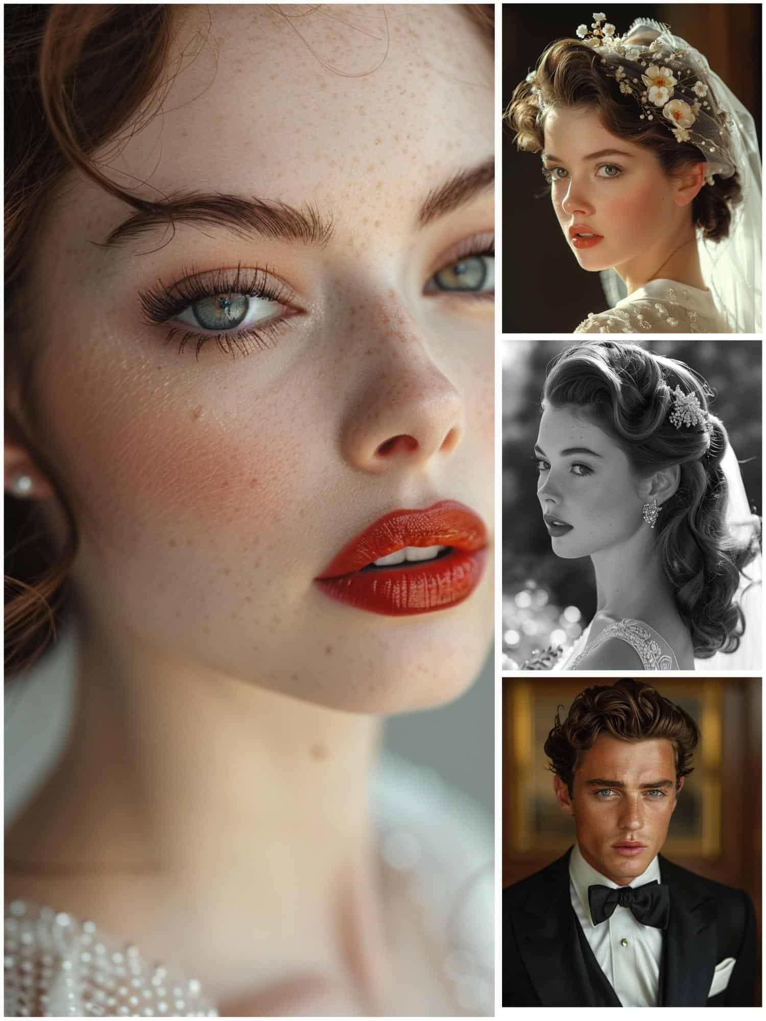 vintage wedding makeup and style inspiration