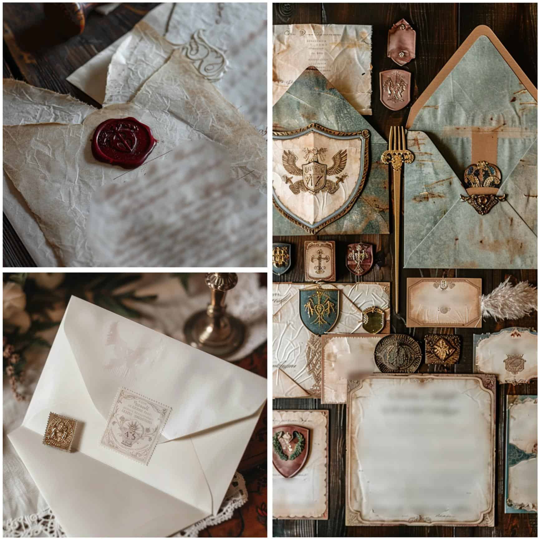 wedding invitations for a medieval wedding