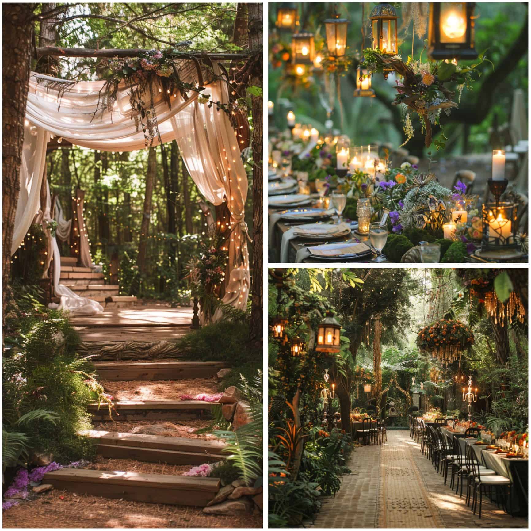 whimsical wedding theme ideas for a fairytale forest