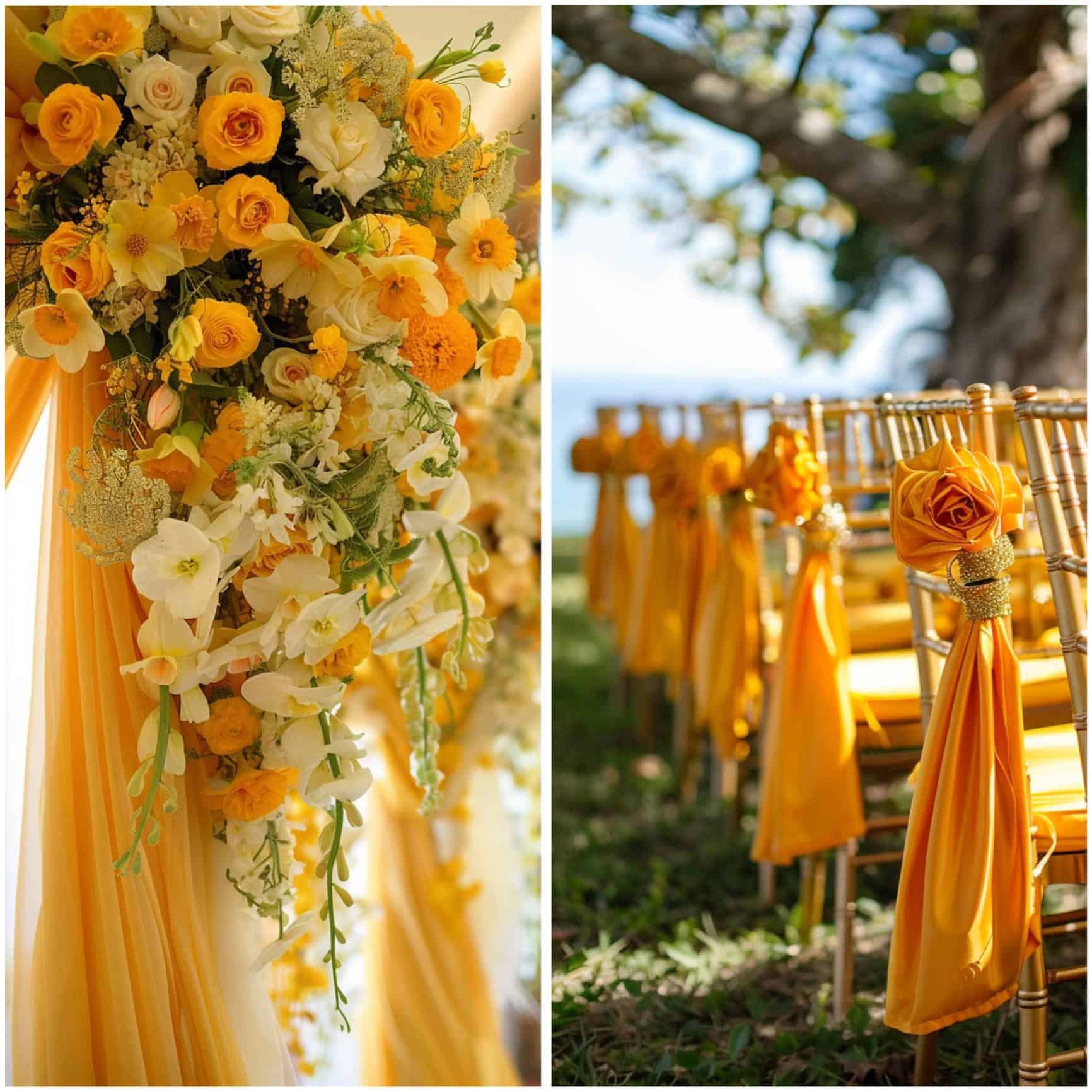 yellow-themed wedding ceremony ideas