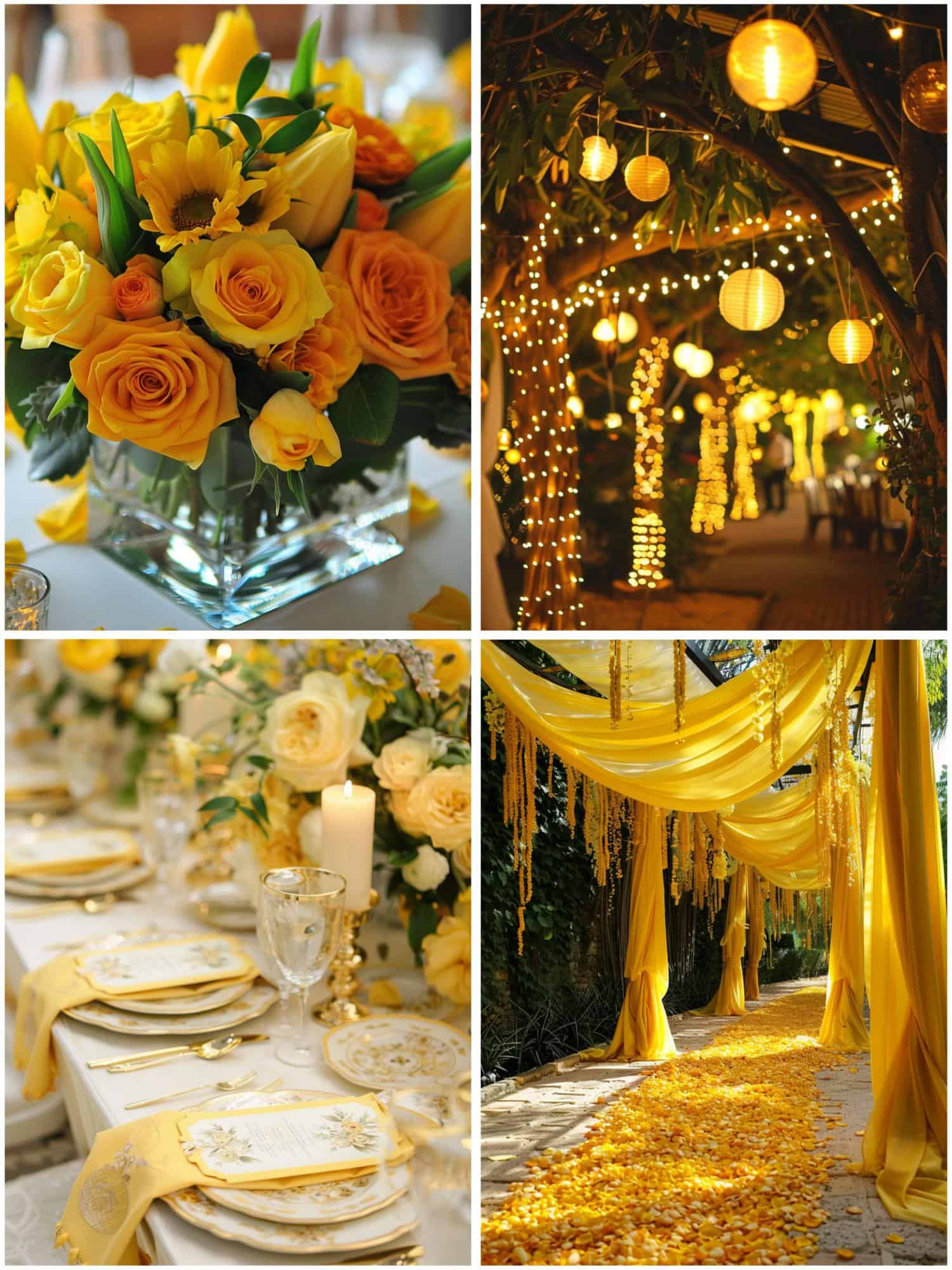 yellow wedding theme ideas for decor