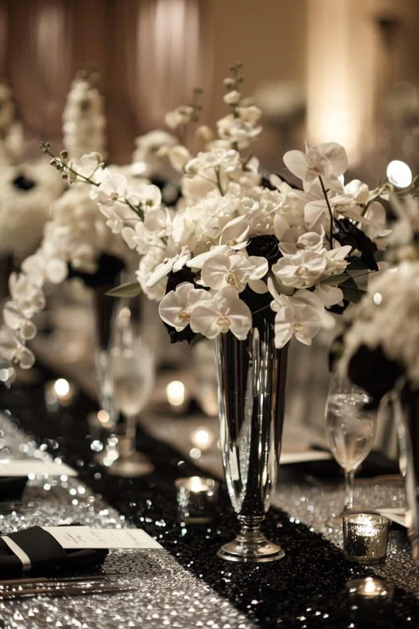 Sleek Black and Silver Wedding Theme Ideas That Are Glamorous