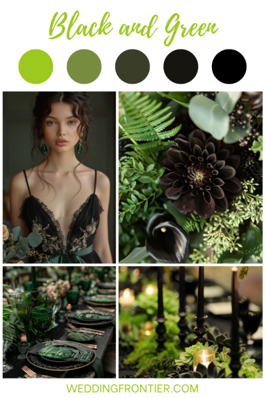 black and green