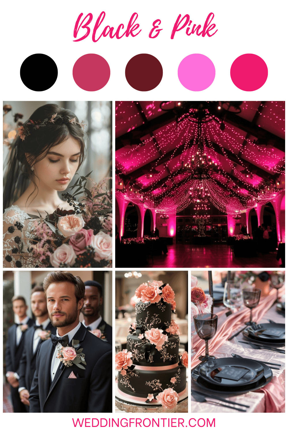 Bold Black and Pink Wedding Theme Ideas You ll Like
