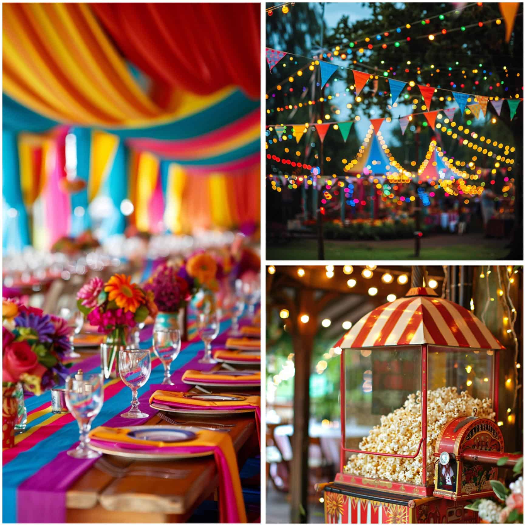 carnival wedding theme ideas for decor