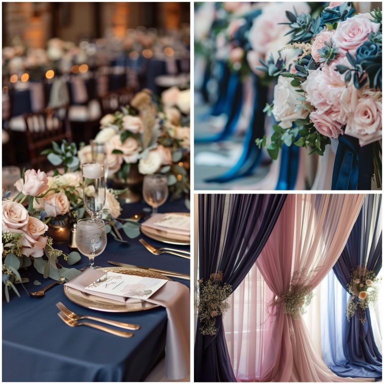 Dusty Rose and Navy Blue Wedding Theme Ideas to Adore