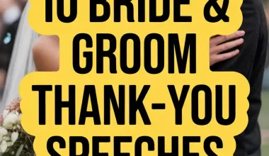 10 Bride Groom Thank You Speeches