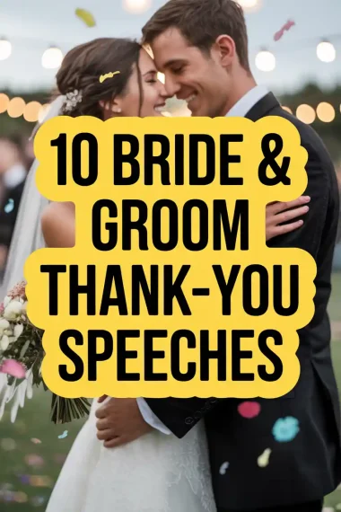 10 Bride Groom Thank You Speeches