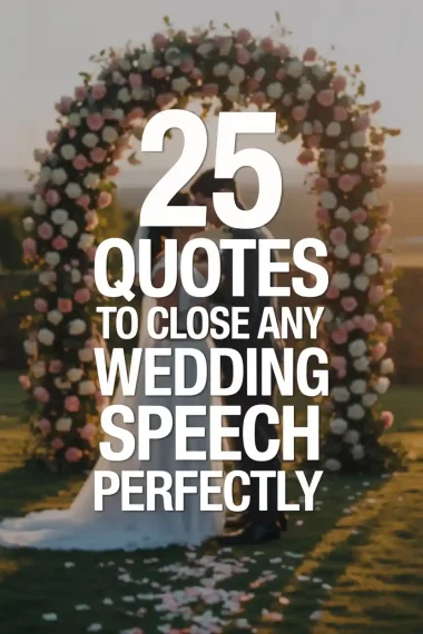 25 Quotes to Close Wedding Speech