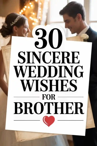 30 Sincere Wedding Wishes For Brother