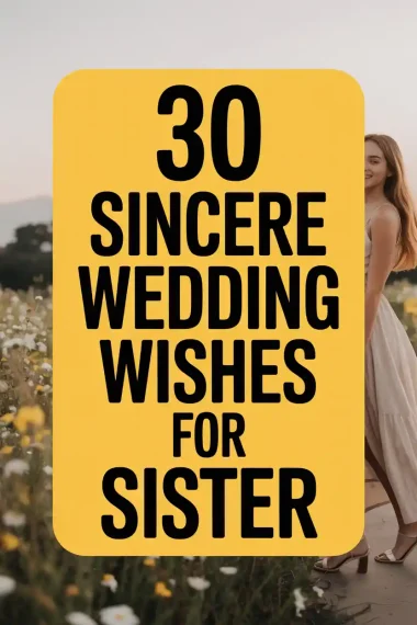 30 Sincere Wedding Wishes For Sister