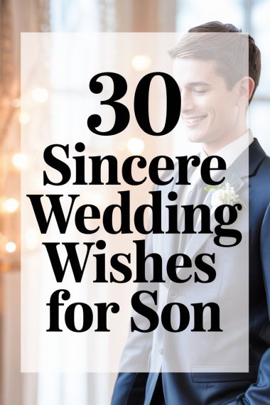 30 Sincere Wedding Wishes For Son
