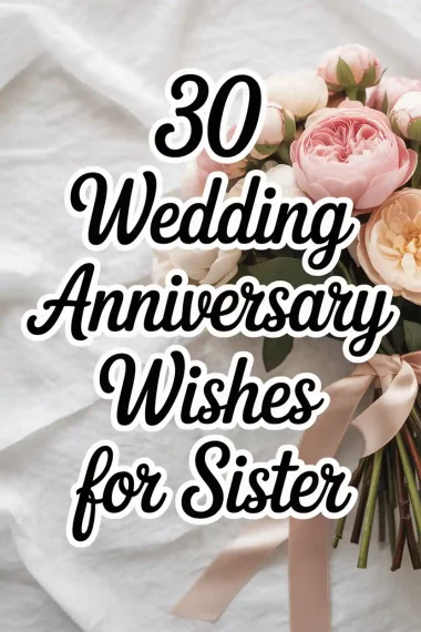30 Wedding Anniversary Wishes for Sister