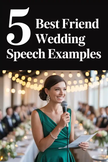 5 Best Friend Wedding Speech Examples
