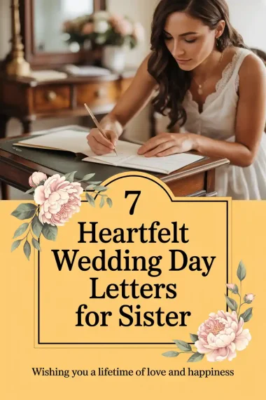7 Heartfelt Wedding Letters for Sister