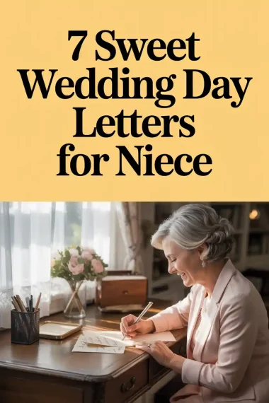7 Wedding Day Letters for Niece