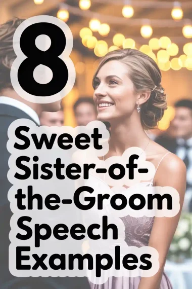 8 Sister of The Groom Speech