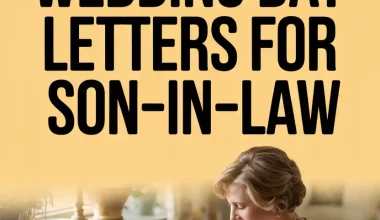 Wedding Letters For Son In Law